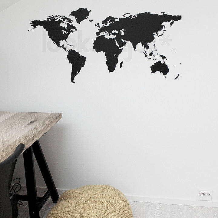 WORLD MAP WALL DECAL – looksugar